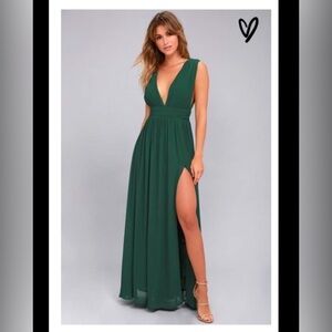Heavenly Hues Hunter Green Maxi Dress – Size Small